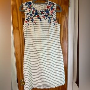 LK Bennett Stropped Shift Dress with embroidery